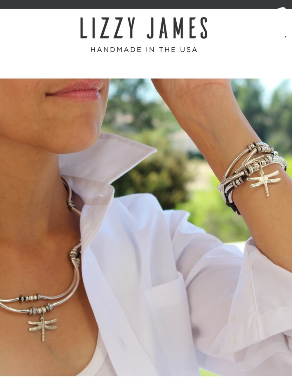 Lizzy James Dragonfly Multi-Strand Convertible Necklace Wrap Bracelet Rt $122